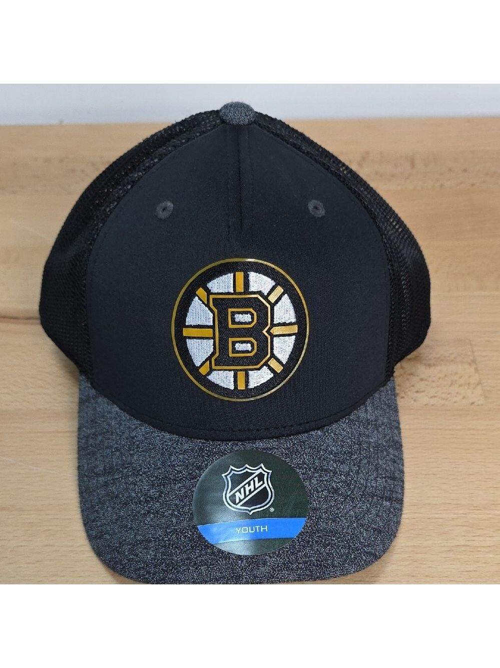 Boston Bruins NHL Black and Gray Youth Cap with Gold  Youth New